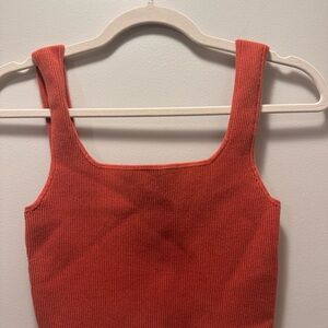 Reformation Tea Ribbed Crop Tank